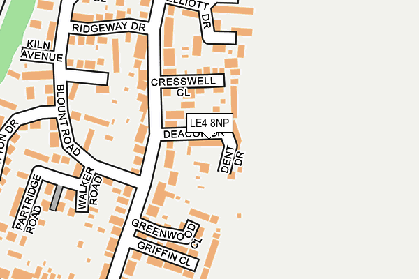 LE4 8NP map - OS OpenMap – Local (Ordnance Survey)