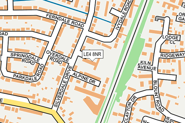LE4 8NR map - OS OpenMap – Local (Ordnance Survey)