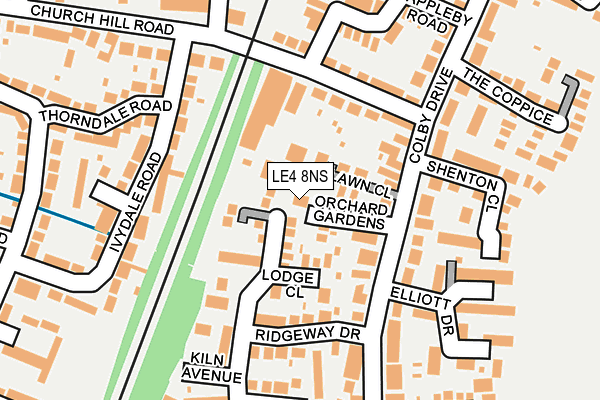 LE4 8NS map - OS OpenMap – Local (Ordnance Survey)