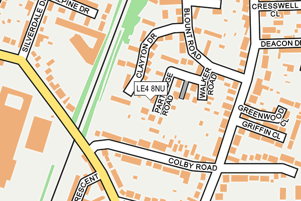 LE4 8NU map - OS OpenMap – Local (Ordnance Survey)