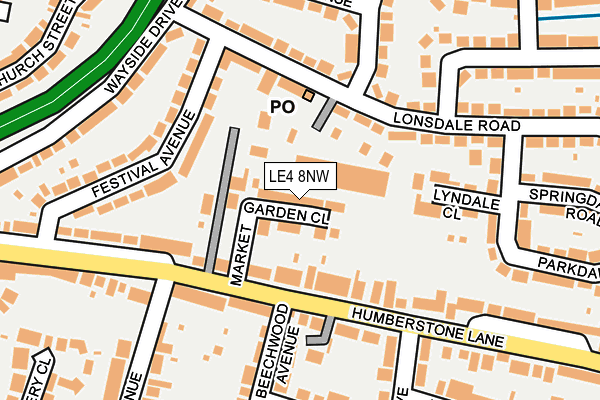 LE4 8NW map - OS OpenMap – Local (Ordnance Survey)