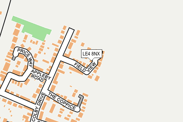 LE4 8NX map - OS OpenMap – Local (Ordnance Survey)