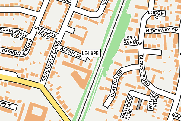 LE4 8PB map - OS OpenMap – Local (Ordnance Survey)