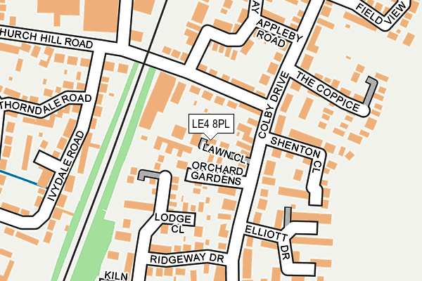 LE4 8PL map - OS OpenMap – Local (Ordnance Survey)