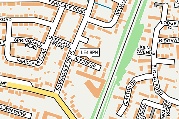 LE4 8PN map - OS OpenMap – Local (Ordnance Survey)