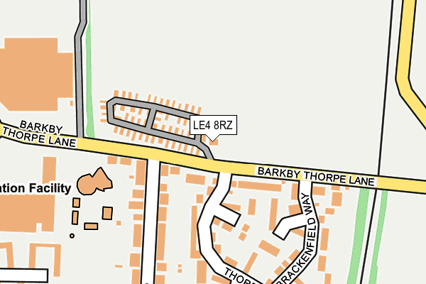 LE4 8RZ map - OS OpenMap – Local (Ordnance Survey)