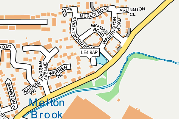 LE4 9AP map - OS OpenMap – Local (Ordnance Survey)