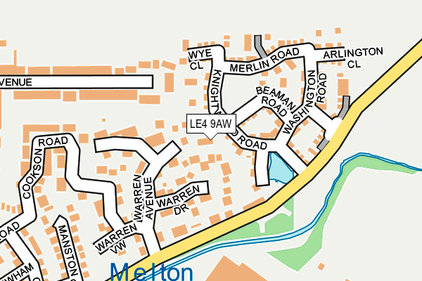 LE4 9AW map - OS OpenMap – Local (Ordnance Survey)