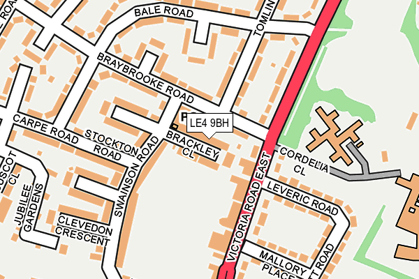 LE4 9BH map - OS OpenMap – Local (Ordnance Survey)