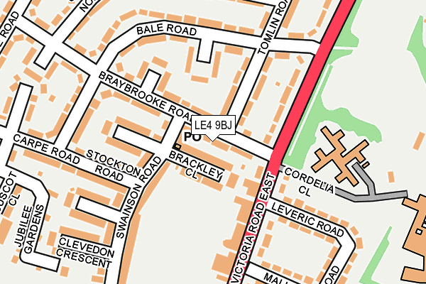 LE4 9BJ map - OS OpenMap – Local (Ordnance Survey)