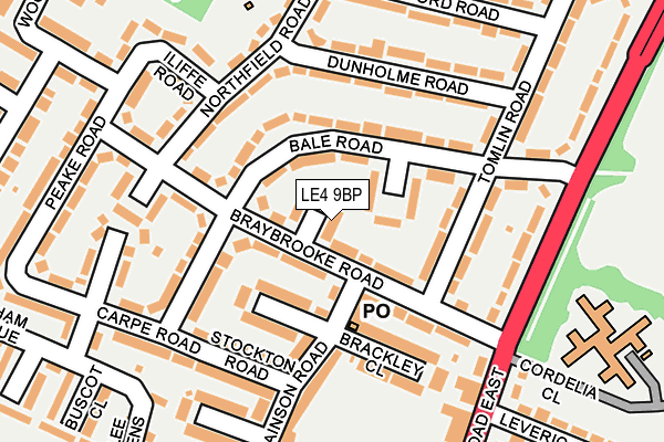 LE4 9BP map - OS OpenMap – Local (Ordnance Survey)