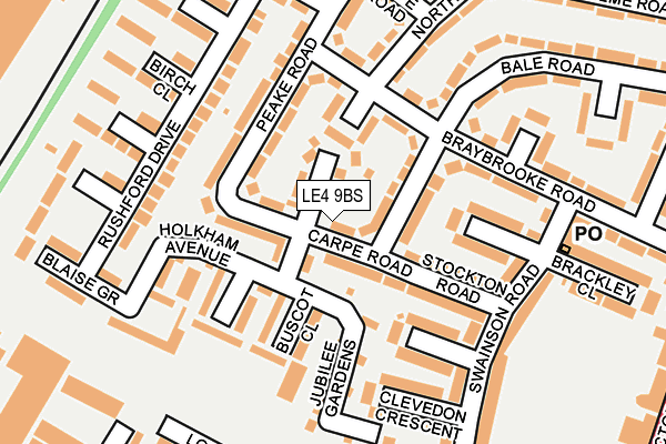 LE4 9BS map - OS OpenMap – Local (Ordnance Survey)