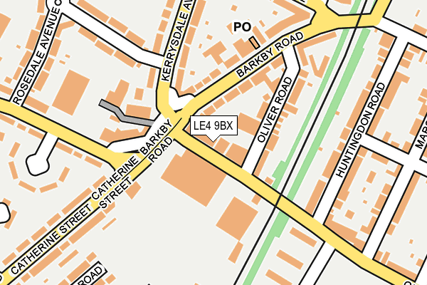 LE4 9BX map - OS OpenMap – Local (Ordnance Survey)