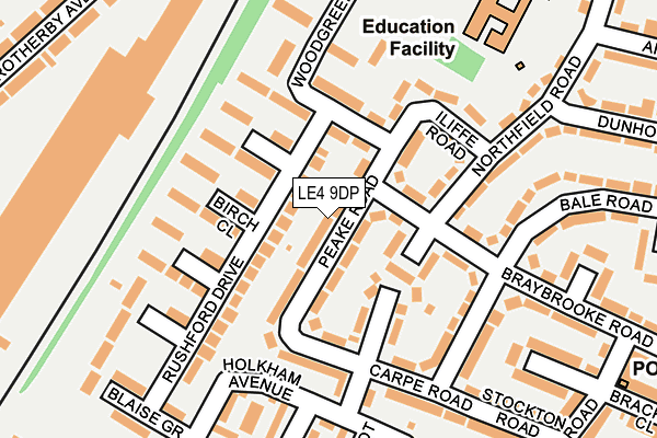 LE4 9DP map - OS OpenMap – Local (Ordnance Survey)