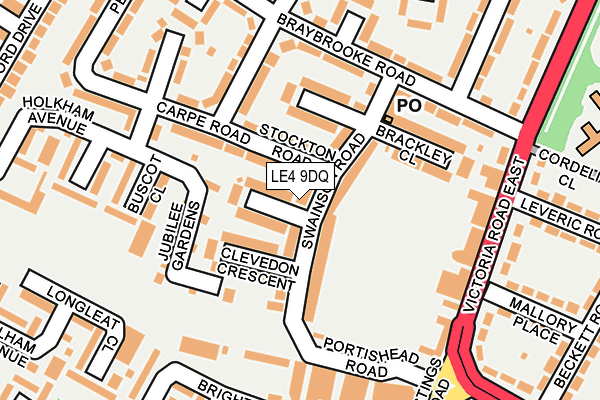 LE4 9DQ map - OS OpenMap – Local (Ordnance Survey)