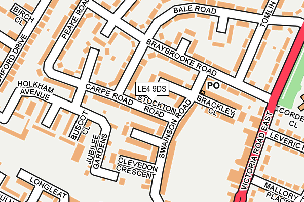 LE4 9DS map - OS OpenMap – Local (Ordnance Survey)