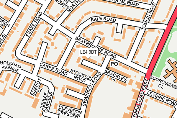 LE4 9DT map - OS OpenMap – Local (Ordnance Survey)