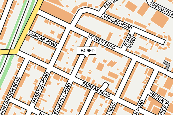 LE4 9ED map - OS OpenMap – Local (Ordnance Survey)