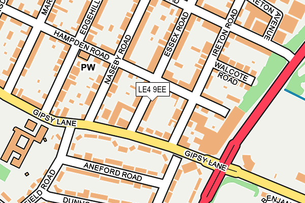 LE4 9EE map - OS OpenMap – Local (Ordnance Survey)