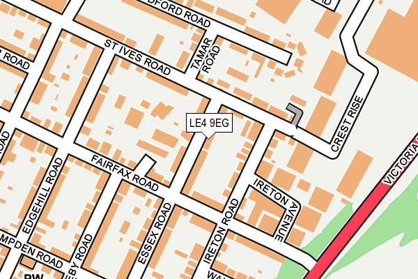 LE4 9EG map - OS OpenMap – Local (Ordnance Survey)