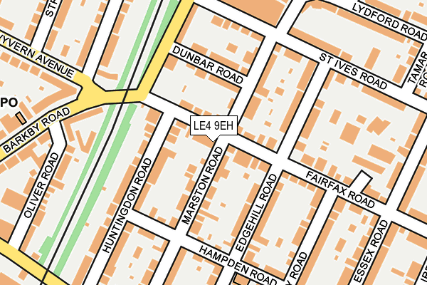 LE4 9EH map - OS OpenMap – Local (Ordnance Survey)