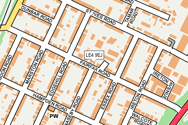 LE4 9EJ map - OS OpenMap – Local (Ordnance Survey)