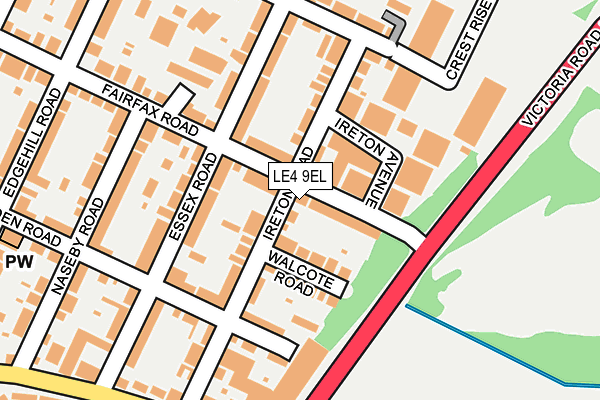 LE4 9EL map - OS OpenMap – Local (Ordnance Survey)