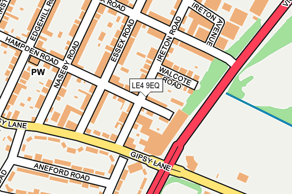 LE4 9EQ map - OS OpenMap – Local (Ordnance Survey)