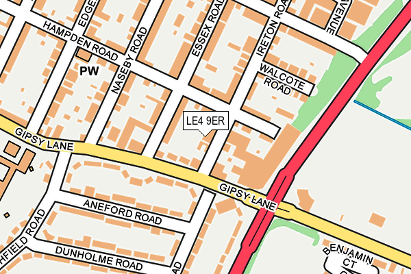 LE4 9ER map - OS OpenMap – Local (Ordnance Survey)