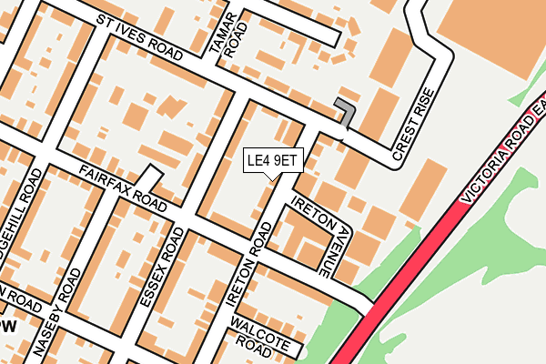 LE4 9ET map - OS OpenMap – Local (Ordnance Survey)