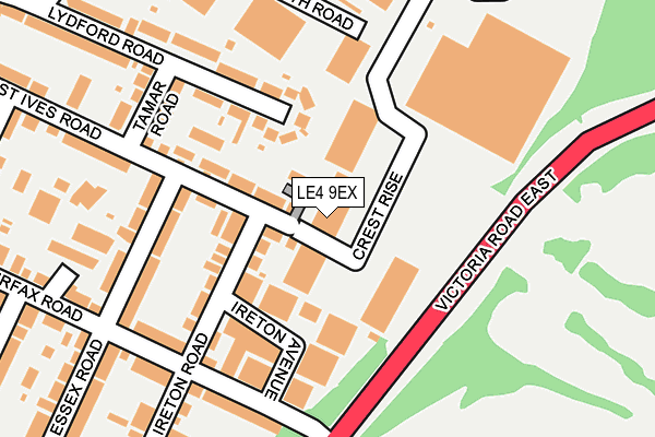 LE4 9EX map - OS OpenMap – Local (Ordnance Survey)