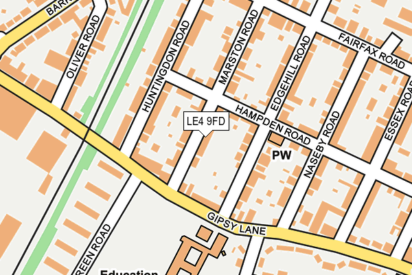 LE4 9FD map - OS OpenMap – Local (Ordnance Survey)