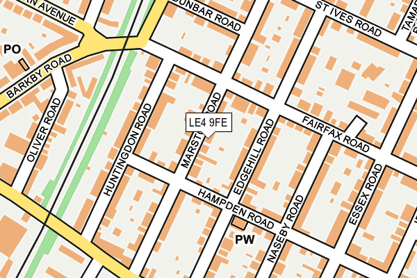 LE4 9FE map - OS OpenMap – Local (Ordnance Survey)