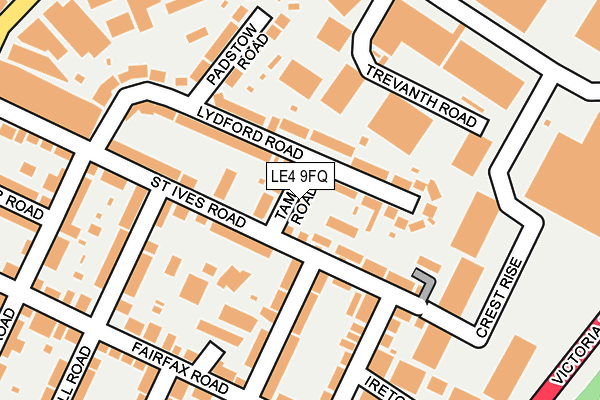 LE4 9FQ map - OS OpenMap – Local (Ordnance Survey)