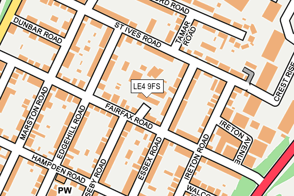 LE4 9FS map - OS OpenMap – Local (Ordnance Survey)