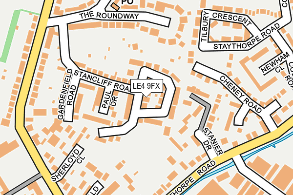 LE4 9FX map - OS OpenMap – Local (Ordnance Survey)