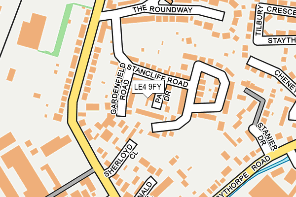 LE4 9FY map - OS OpenMap – Local (Ordnance Survey)