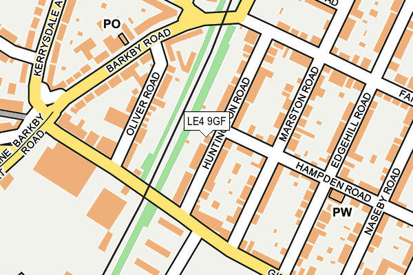 LE4 9GF map - OS OpenMap – Local (Ordnance Survey)