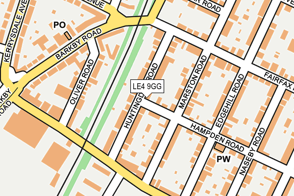 LE4 9GG map - OS OpenMap – Local (Ordnance Survey)