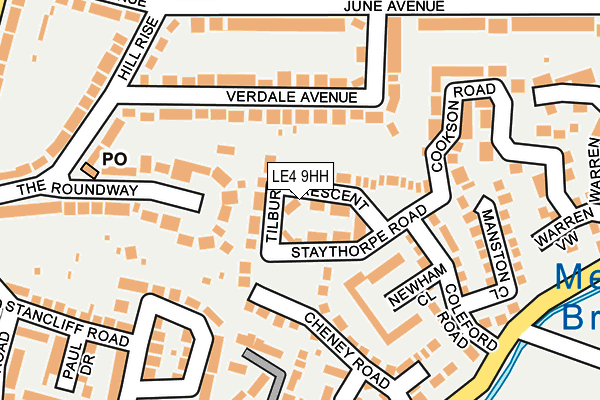 LE4 9HH map - OS OpenMap – Local (Ordnance Survey)