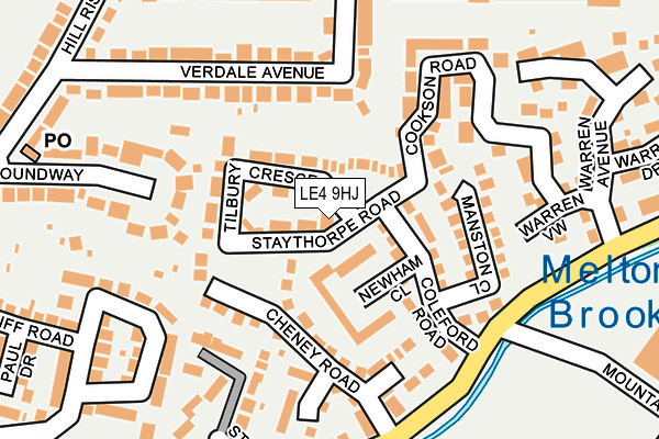 LE4 9HJ map - OS OpenMap – Local (Ordnance Survey)