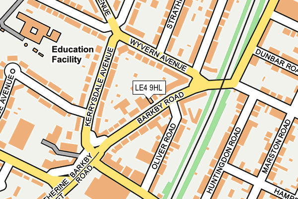 LE4 9HL map - OS OpenMap – Local (Ordnance Survey)