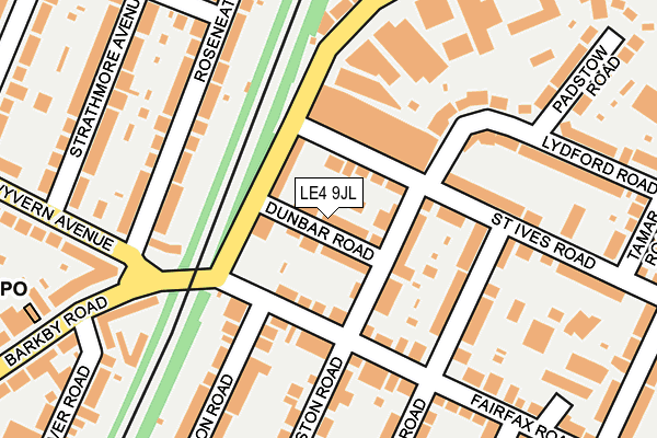LE4 9JL map - OS OpenMap – Local (Ordnance Survey)