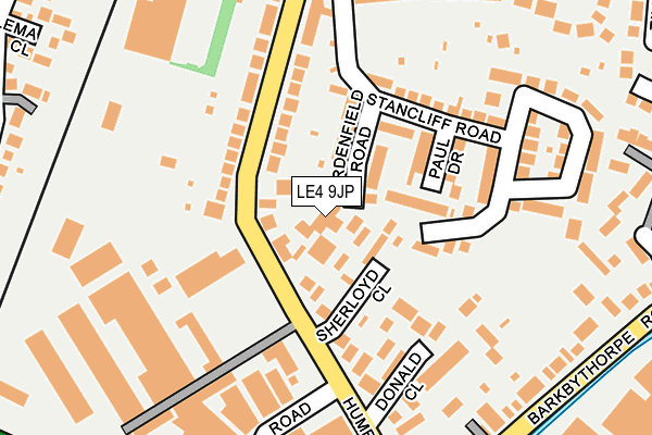 LE4 9JP map - OS OpenMap – Local (Ordnance Survey)