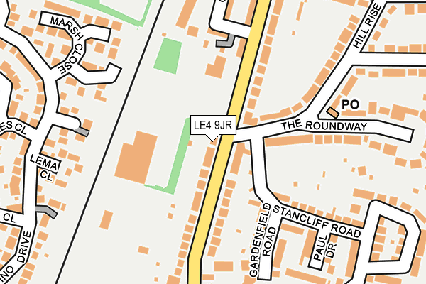 LE4 9JR map - OS OpenMap – Local (Ordnance Survey)