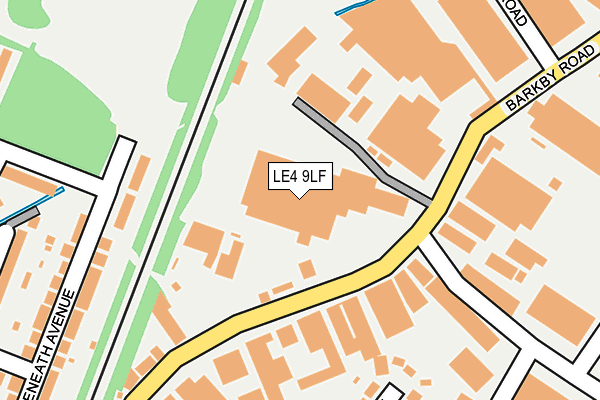 LE4 9LF map - OS OpenMap – Local (Ordnance Survey)