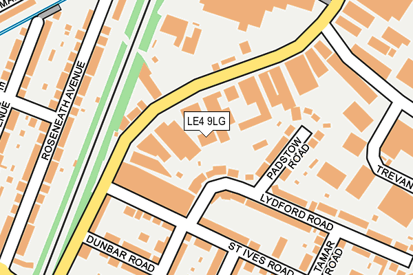 LE4 9LG map - OS OpenMap – Local (Ordnance Survey)