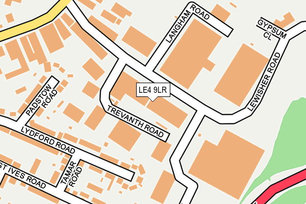 LE4 9LR map - OS OpenMap – Local (Ordnance Survey)