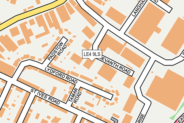 LE4 9LS map - OS OpenMap – Local (Ordnance Survey)