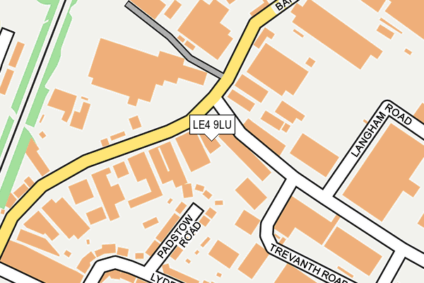 LE4 9LU map - OS OpenMap – Local (Ordnance Survey)